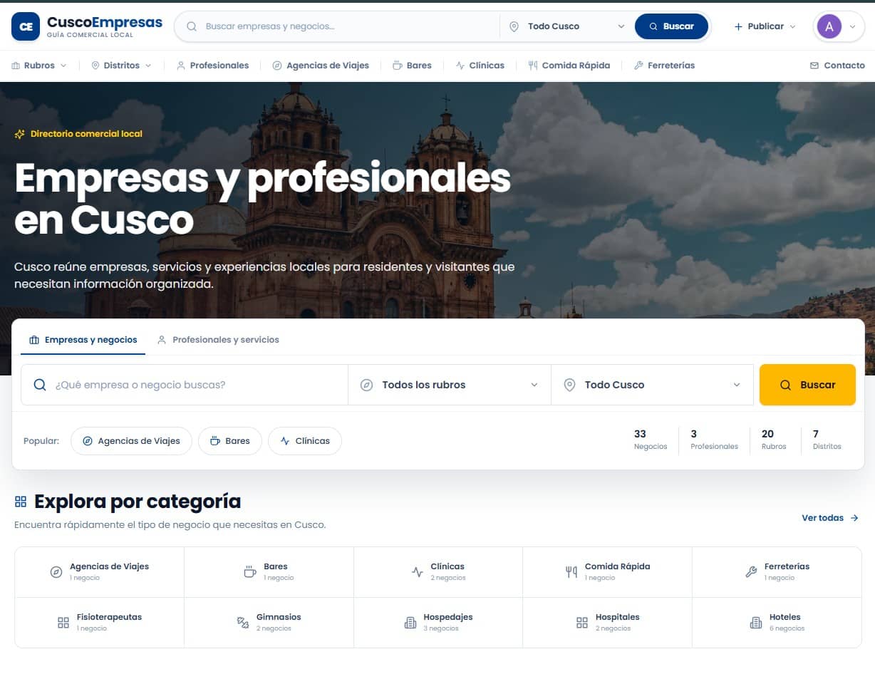 Vista previa de Directorio de empresas